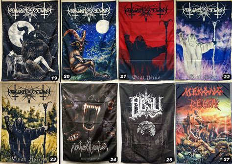 metal band fabric posters|2x2 band banners or flags.